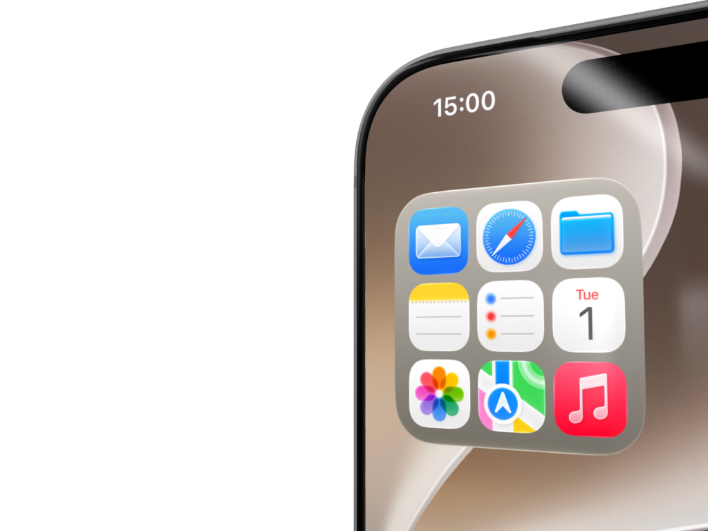 Mini Drawer widget inside the WhyNot iOS app, showing nine apps with their real icons
